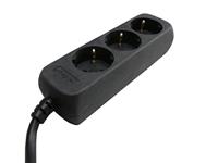 VB Stekkerdoos tcd 3V +RA 3.0 meter 3x1.5mm² Zwart - thumbnail