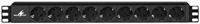MONACOR RCS-92/SW Rack Sockets Strip met 9 Schuko Sockets Zwart - thumbnail