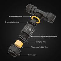 Kabelverbinder - T-vorm - IP68 waterdicht - Koppelstuk - Geschikt voor 4-12mm kabeldikte - thumbnail