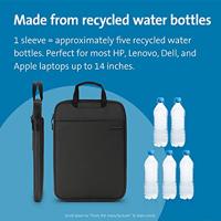 Kensington Eco-Friendly sleeve voor 14 inch laptops, zwart - thumbnail