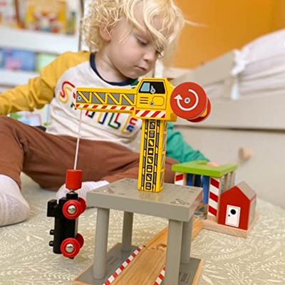 Bigjigs houten rails - hijskraan - thumbnail