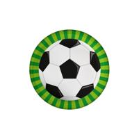 Papieren Voetbal Bordjes 6 Stuks - thumbnail