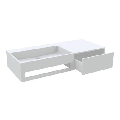 Best Design Wastafel met Lade Spring 90x40x17 cm Solid Surface Mat Wit Best Design Wastafel met Lade Spring 90x40x17 cm Solid Surface Mat Wit