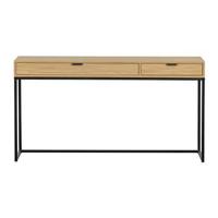 WOOOD Bureau 'Silas' Eiken, 140 x 44cm, kleur Naturel - thumbnail