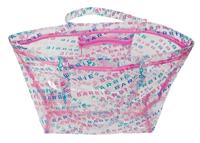 Handtas Dames Barbie Logomania Transparant Licht Roze 54 x 35 x 17 cm - thumbnail