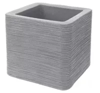 Bloempot Geribbeld Vierkant Nampook 39 X 39 X 26.5CM - Nampook - thumbnail