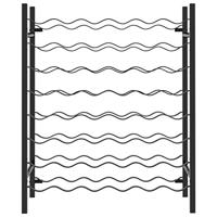 Wijnrek voor 48 flessen metaal zwart - thumbnail