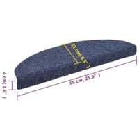 VidaXL Trapmatten zelfklevend 10 st 65x21x4 cm naaldvilt blauw - thumbnail