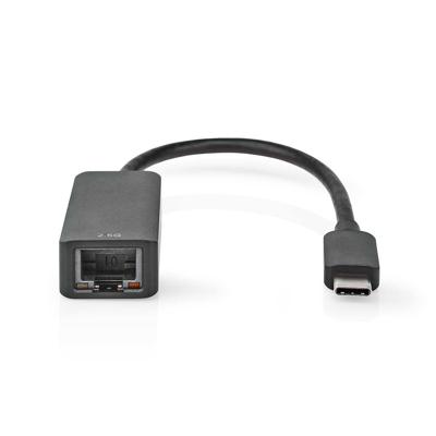 USB-Adapter | USB 3.2 Gen 1 | USB Type-C Male | RJ45 Female | 2.5 Gbps | 0.2 m | Rond | Verguld | PVC | Wit | Envelop