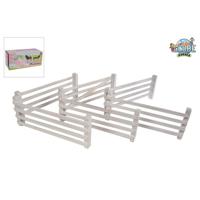 Kids globe 6 houten hekken 1:24 wit Van Manen - Van manen - thumbnail