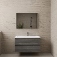 ACTIE BWS Badmeubel | Paris | Frey Oak 100 cm | Hoogglans Wit Wastafel | 1 of 2 Kraangaten - thumbnail