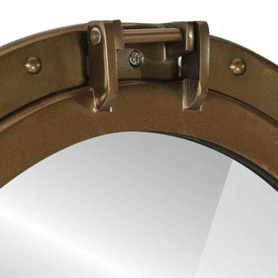 Wandspiegel patrijspoort Ø50 cm aluminium en glas