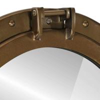 Wandspiegel patrijspoort Ø50 cm aluminium en glas - thumbnail