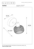 Lucide MAREN - Plafondspot - 1xE14 - Zwart - thumbnail