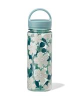 HEMA Drinkfles 700ml bloemen (groen) - thumbnail