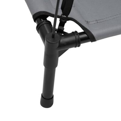 VidaXL Hondenmand met luifel oxford stof en staal antracietkleurig