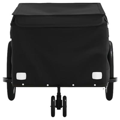 VidaXL Fietstrailer 30 kg ijzer zwart - thumbnail