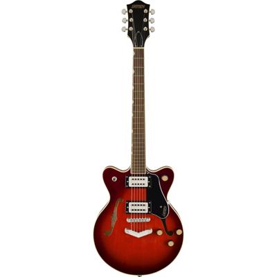 Gretsch G2655 Streamliner Center Block Jr. Double-Cut V-Stoptail Claret Burst semi-akoestische gitaar
