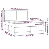 Boxspring met matras fluweel donkergrijs 160x200 cm - thumbnail