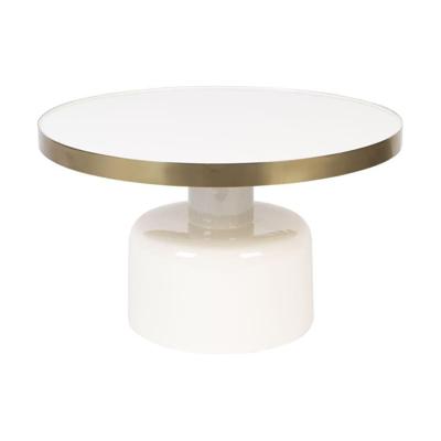 Zuiver Ronde Salontafel 'Glam' 60cm, kleur Wit Zuiver Ronde Salontafel 'Glam' 60cm, kleur Wit
