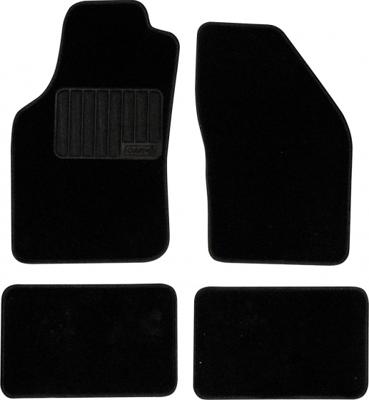 Car Plus automattenset pasklaar model 7 textiel zwart 4 delig Car Plus automattenset pasklaar model 7 textiel zwart 4 delig