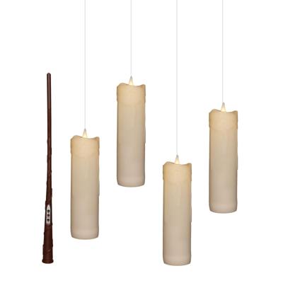 Anna&apos;s Collection LED zwevende kaars 3d flame druip 18 cm wit 4 stuks