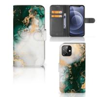 Bookcase voor iPhone 12 | 12 Pro (6.1") Marmer Groen - thumbnail