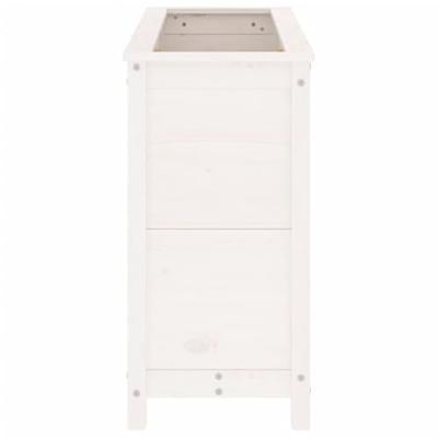 Plantenbak verhoogd 119,5x40x78 cm massief grenenhout wit Plantenbak verhoogd 119,5x40x78 cm massief grenenhout wit