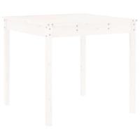 3-delige Bistroset massief grenenhout wit - thumbnail