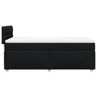 Boxspring met matras stof zwart 90x200 cm - thumbnail