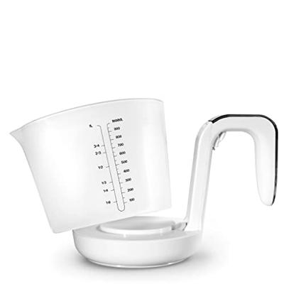 Maatbeker/Weegschaal - ADE - FRANCA - Glas/Synthetisch - 20,7 x 14,6 cm - Inclusief 1 Cr2032-batterij