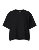 - Loungewear Top - Summer 2/4 wijde top - Oversized jogging T-shirt korte mouw - XS - Zwart - XS - XS - thumbnail