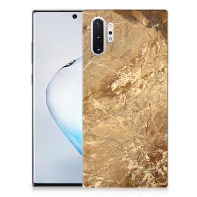 Samsung Galaxy Note 10 Plus | TPU | Siliconen hoesje | Marmer Creme Samsung Galaxy Note 10 Plus | TPU | Siliconen hoesje | Marmer Creme