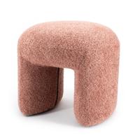 By-Boo Hocker 'Sahi' Bouclé, kleur Terracotta - thumbnail