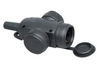 Plug-in basis Kopp 2p+t Zwart 250 V Met deksel - thumbnail