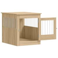 VidaXL Hondenbench 64,5x80x71 cm bewerkt hout sonoma eikenkleurig - thumbnail