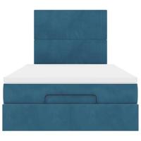 Ottoman bed met matrassen en LED's 120x190cm fluweel - thumbnail