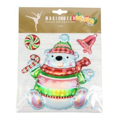 Wanddecoratie Pop Up ballonsticker IJsbeer 23 x 19 cm | 24 stuks