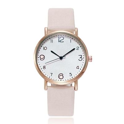 LGT JWLS Dameshorloge met Leren Band - Sierlijke Uuraanduiding, Quartz, Behuizing van Metaal, Roze Band