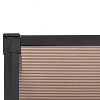Deurluifel 239x90 cm polycarbonaat zwart