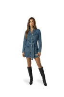 Malelions Cargo Dress Dames Denim - Maat S - Kleur: Lichtblauw | Soccerfanshop - thumbnail