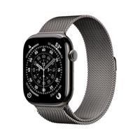 Apple Watch Series 11 GPS + Cellular 46 mm Titanium kast Milanese Loop Lei M/L - thumbnail