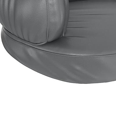 VidaXL Hondenmand met ergonomisch schuim 75x53 cm kunstleer grijs