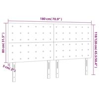 Hoofdborden 4 st 90x5x78/88 cm stof donkerbruin - thumbnail