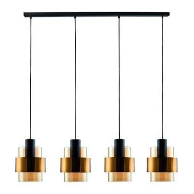 Freelight Hanglamp Chiasso 4 lichts L120 cm zwart goud