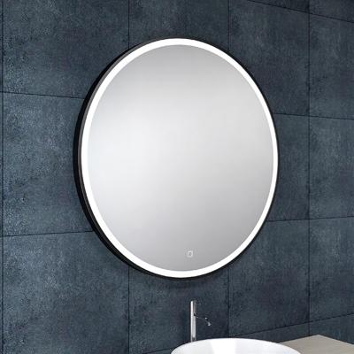 Wiesbaden Maro LED Badkamerspiegel - Rond en Dimbaar - 80cm - Mat Zwart