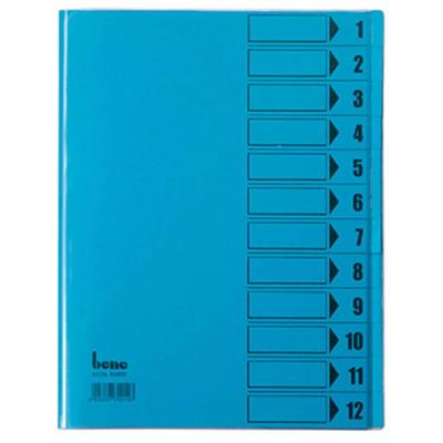 Bene Bene DIN A4 230g/m² Farbe: 084800BL Ordner Blauw DIN A4 PVC Aantal vakken: 12
