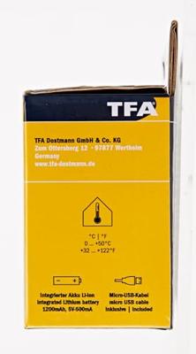 TFA Dostmann 60.2554.01 Wekker Zendergestuurd Zwart Alarmtijden 2 Groot display