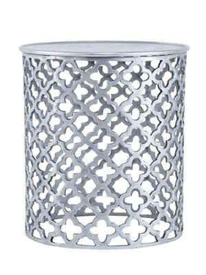 SVJ Bijzettafel Rond - 41 x 41 x 48 cm - Aluminium - Zilver