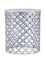 SVJ Bijzettafel Rond - 41 x 41 x 48 cm - Aluminium - Zilver - thumbnail